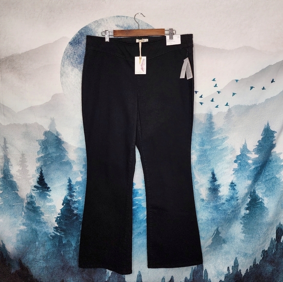 Jessica Simpson Pull On Flare Pant Black Women's Size 18W NEW - Picture 16 of 16